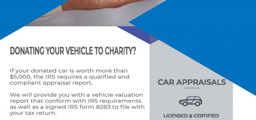 Appraisal Services for Donated Vehicles
